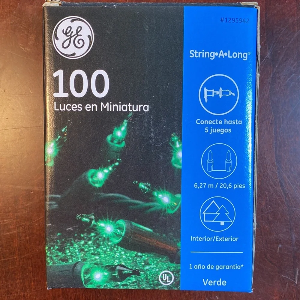 GE String-A-Long Green Miniature Lights